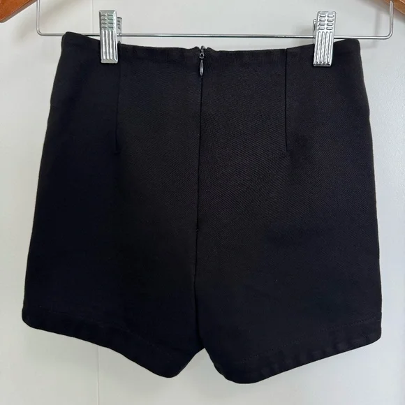 Women’s High-Waisted Black Shorts | Back Zip | Size S (24–25” Waist) - Picture 5 of 8